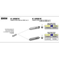 Arrow Low-Mount Link Pipe for BMW K1200S/R ('05-06) in SS