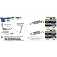 ARROW 71364MI Header / Collector- Stainless 4:2:1 Non-Cat - YAMAHA YZF R1