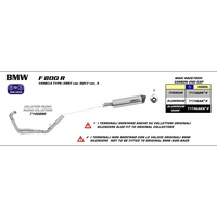 Arrow Racing 2:1 Header for BMW F800R ('09-16) in SS