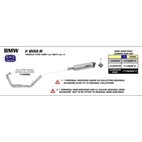 ARROW Collector 71408MI [AOE]: Stainless 2:1 Non-Cat - BMW F800R 09>16