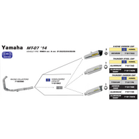 ARROW Collector 71605MI [RAS]: Stainless 2:1 HIGH Non-Cat - YAMAHA MT-07 2014 > 2020