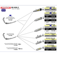 ARROW Collector 71614MI [RAS]: Stainless 4:2:1 Non-Cat - HON CB/CBR650F 14>18