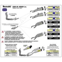 Arrow Thunder Muffler Set for Suz GSX-R 1000 ('09-11) in Titanium w/CF Cap