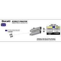 ARROW 71752PK Silencer Set - Race-Tech Titanium with Carbon End Caps - DUCATI StreetFighter 848 & 1098