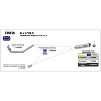Arrow Maxi Race-Tech Muffler for BMW K1300R ('09-16) in Alum. Dark w/CF Cap