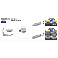 ARROW 71794AKN Silencer - RACE-TECH Aluminium Dark with Carbon End Cap - KAWASAKI ER-6N/F & Versys 650