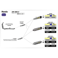 ARROW 71804AON Silencer - RACE-TECH Aluminium Dark with Steel End Cap - HONDA CB 500 & CBR 500
