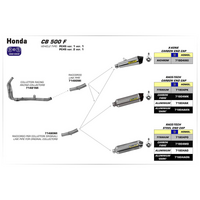 ARROW 71804PK Silencer - RACE-TECH Titanium with Carbon End Cap - HONDA CB 500 & CBR 500