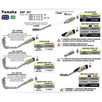 Arrow Race-Tech Muffler for Yam YZF-R1 ('15-) in Alum. Dark w/CF Cap