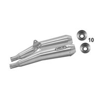 ARROW 71851PRI Silencer Set - PRO-RACING Nichrom Silver with Steel End Cap - TRIUMPH 1200 Speed Twin / Thruxton / R / RS