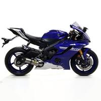 Arrow Thunder Muffler for Yam YZF-R6 ('17-20) in Titanium w/CF Cap