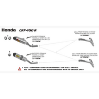 ARROW 72103PD Header Collector set - Titanium - HONDA