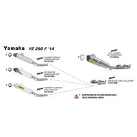 ARROW 72117PD Header Collector set - Stainless - YAMAHA