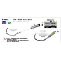 ARROW 72621AK Silencer - MAXI RACE-TECH Aluminium Silver with Carbon End Cap - HONDA