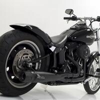 Arrow Mohican 2:1 Full System for H.D. Softail Models in Black SS