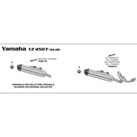 Arrow Yamaha YZ 450F '10-12 Titanium Slip-On Carbon Cap Exhaust For OEM Collectors