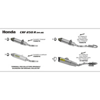 Arrow Honda CRF 250 R '11-12 Thunder Aluminium Slip-On Exhaust For OEM Collector