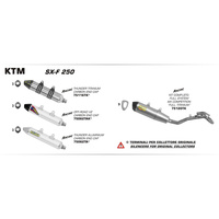 Arrow KTM 250SXF 14 Titanium MX Competition Full-System Carbon Cap Exhaust