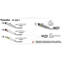Arrow Yamaha YZ 450F '14-17 Full System - MX Competition Titanium with Ti Muffler & CE Cap  