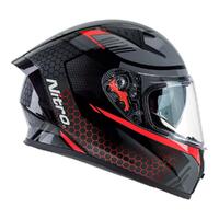 Nitro N501 DVS Road Helmet - Black/Red [Size: 2XL]