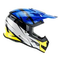 Nitro MX700 MX Helmet - Recoil Blk/Blue/Wht/Fluro [Size: L]
