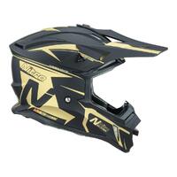Nitro MX760 MX Helmet - Satin Black/Gold [Size: 2XL]