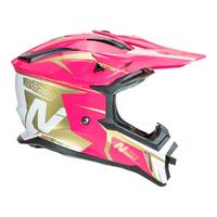 Nitro MX760 MX Helmet - Pink/White/Gold