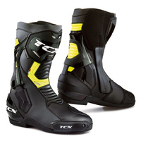 TCX ST-Fighter Waterproof Track Day/Sport Riding Boot, Microfibre/Polyurethane Black/Fluoro Yellow