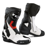 TCX ST-Fighter Track Day/Sport Riding Boot, Microfibre/Polyurethane White/Black