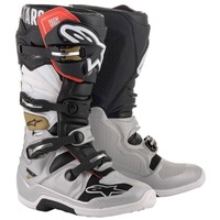 Alpinestars Tech 7 2014 Boots - Black/Silver/White/Gold