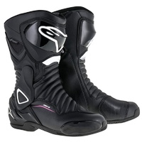 Alpinestars Stella SMX 6 V2 Drystar Black/White/Fuchsia Ladies All Weather Performance Riding Road Boots