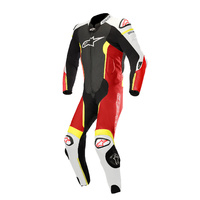 Alpinestars Missile Black/White/Fluro Red/Fluro Yellow Leather Racing Suit
