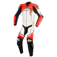 Alpinestars GP Plus Black/White/Fluro Red Leather Racing Suit