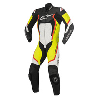 Alpinestars Motegi V2 Black/White/Fluro Yellow Leather Racing Suit