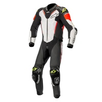 Alpinestars Atem V3 Black/White/Fluro Red/Fluro Yellow Leather Racing Suit