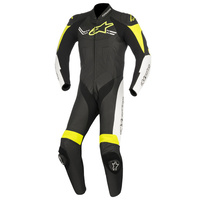 Alpinestars Challenger V2 Black/White/Fluro Yellow\ 2 Piece Leather Racing Suit