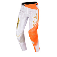 Alpinestars 2020 Techstar Fctry Metal PntWhite Fluro Orange Gold /34