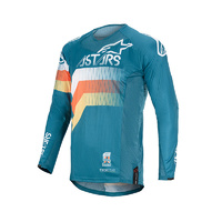 Alpinestars 2020 Techstar Venom JerseyPetrol White Fluro Orange  /58