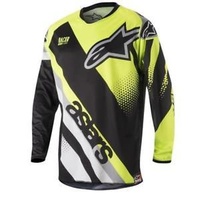 Alpinestars Supermatic Black/Yellow/Gray MX Jersey [Size: 2X-Large]