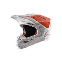 Alpinestars Supertech Sm8 Triple Helmet Fluro Orange/White/Gold Matte & Gloss