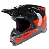 Alpinestars Supertech Sm8 Radium Helmet Fluro Red/Black/Grey