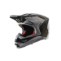 Alpinestars Supertech Sm10 Alloy Helmet Silver/Black/Carbon Gold Matte & Gloss
