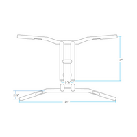 Tyson Xl Pullback 14 Bars | Black Slotted
