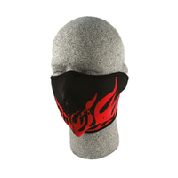 zanHEADGEAR Neoprene Half-Mask - Red Flames