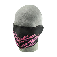 zanHEADGEAR Neoprene Half-Mask - Pink Flames