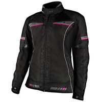 MotoDry '4 Seasons' Ladies Road Jacket - Blk/Gry/Mag