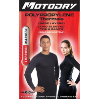 MotoDry 'Thermal Wear' Thermal Pants - Black [Size: 2XL]