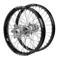 Gas Gas Talon Carbon Fibre Silver Hubs / A60 Black Rims Wheel Set