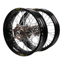 Honda Talon Carbon Fibre Magnesium Hubs / Excel Black Rims Supermotard Wheel Set