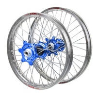 Yamaha Talon Carbon Fibre Blue Hubs / Excel Silver Rims Wheel Set
